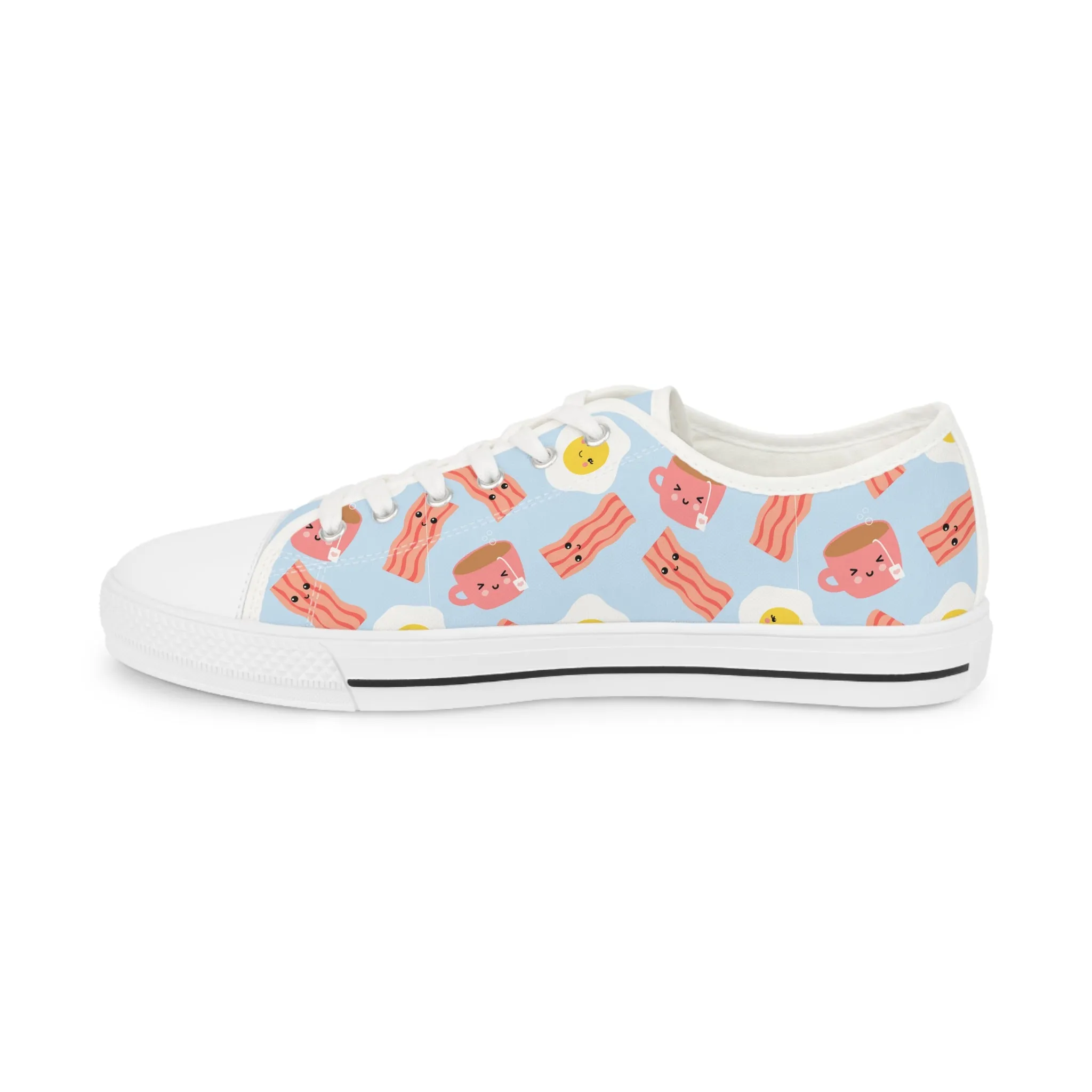 Bacon and Eggs Men's Low Top Sneakers