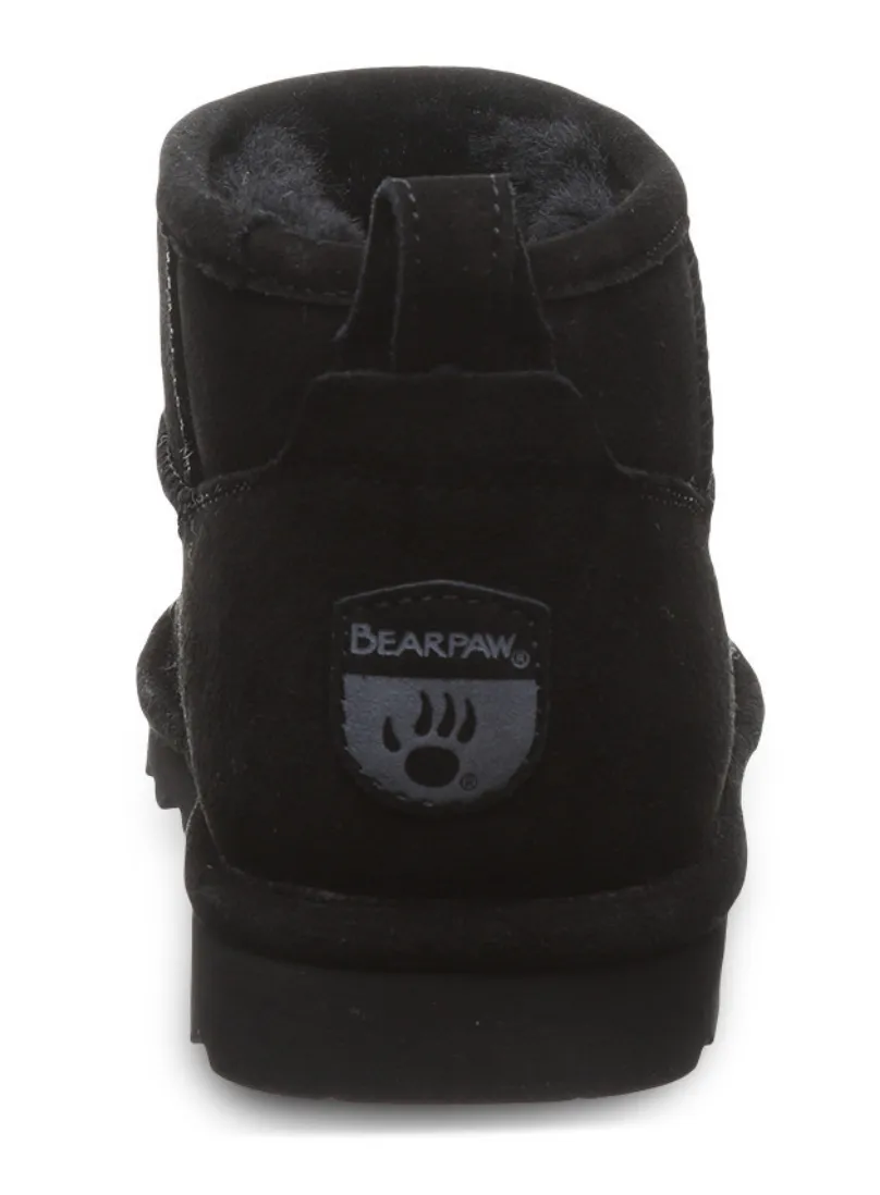 BEARPAW WOMEN'S SHORTY BOOTS BLACK