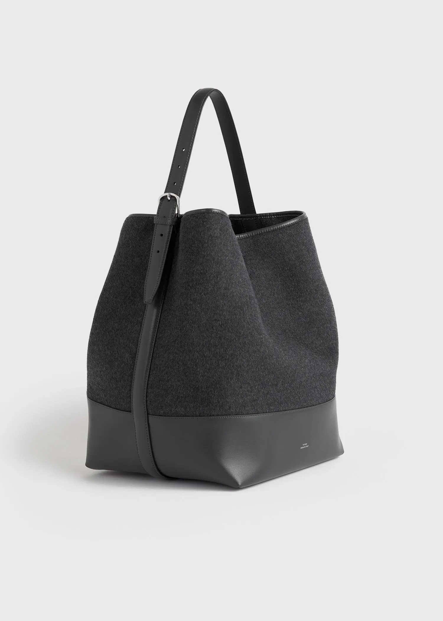 Belted doublé tote grey melange