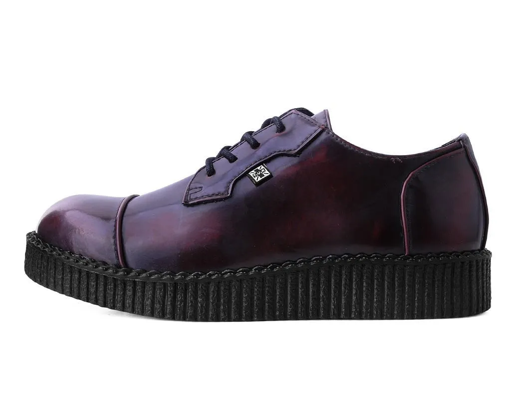 Burgundy TUKskin Toe Cap Viva Low Creeper