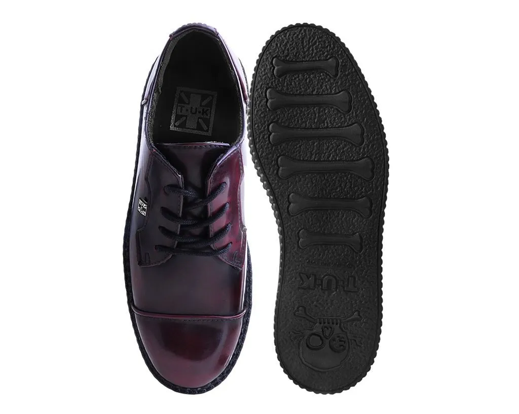 Burgundy TUKskin Toe Cap Viva Low Creeper