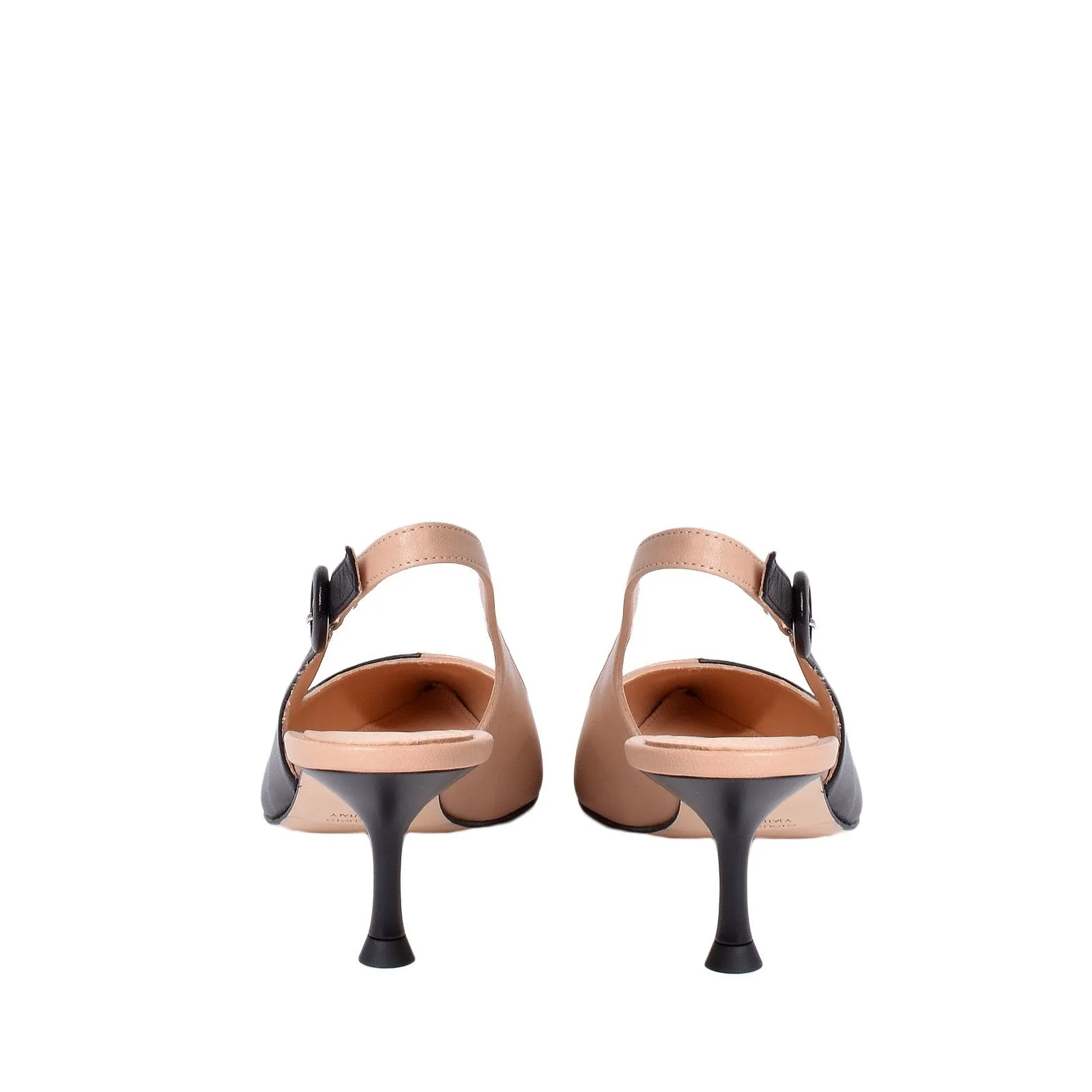 Capretto Two-Tone Sling Back Heeled Shoes