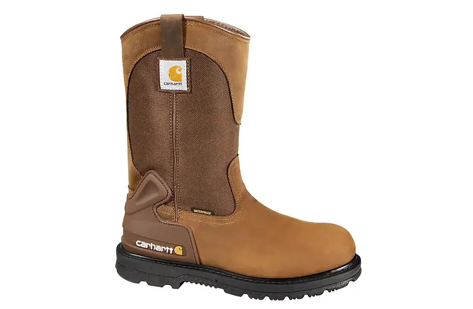 Carhartt Boots, 11-Inch Steel Toe Wellington Boot, CMP1200, Bison Brown Oil Tan