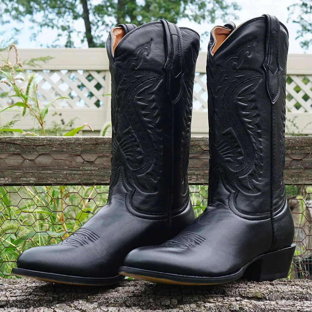 Cowboy Dress Boots | Mens Classic Round-Toe Boots (H7001)