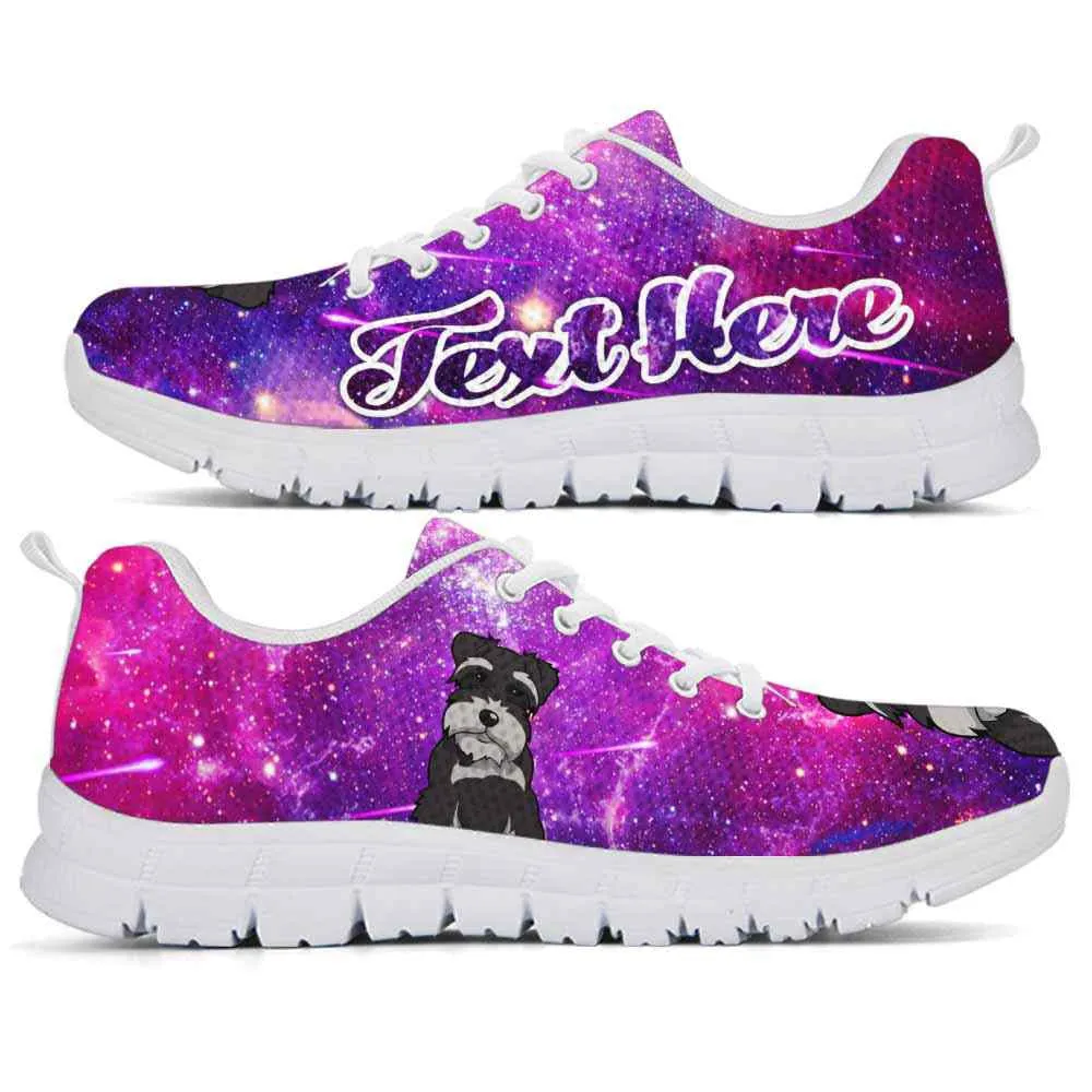 Custom Name Schnauzer Sneaker, Galaxy Schnauzer Dog Lovers Sneakers Running Shoes Gift Men Women, Best Running Shoes