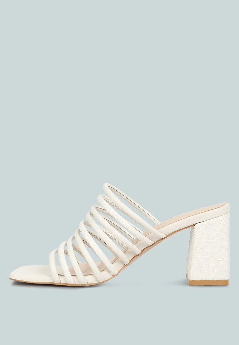 Fairleigh Off White Strappy Slip On Sandals