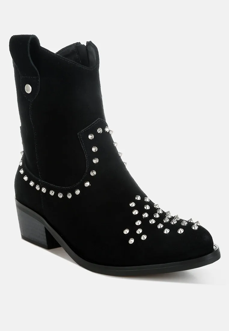 Hira Studs Embellished Cowboy Boots