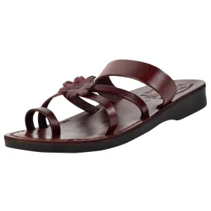 Holy Land Market Men/Women Biblical Jesus Leather Sandals/Slides From Jerusalem (Galilee Style)