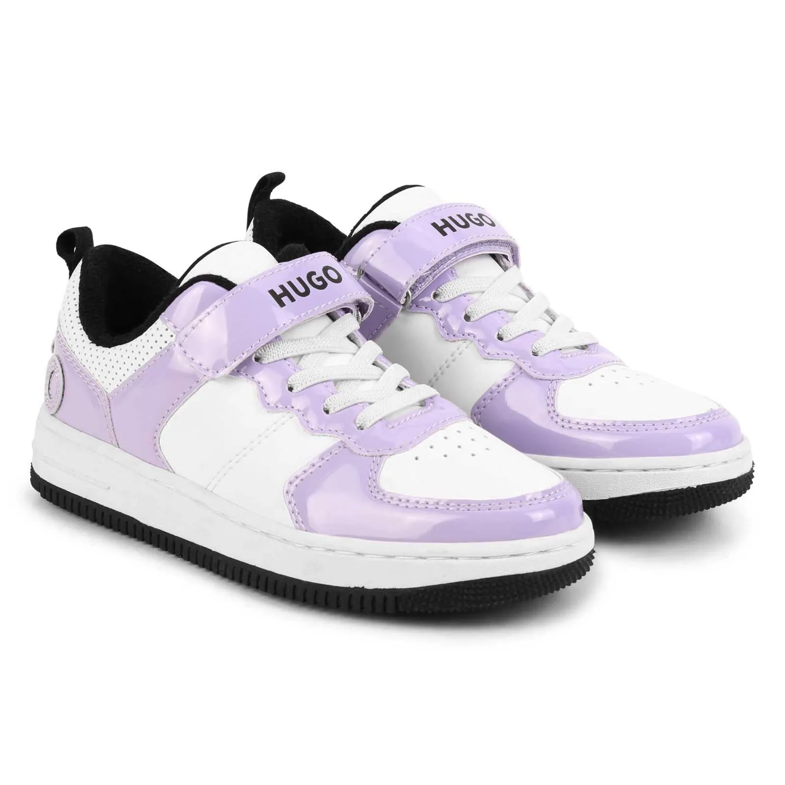 Hugo White and Lilac Sneakers