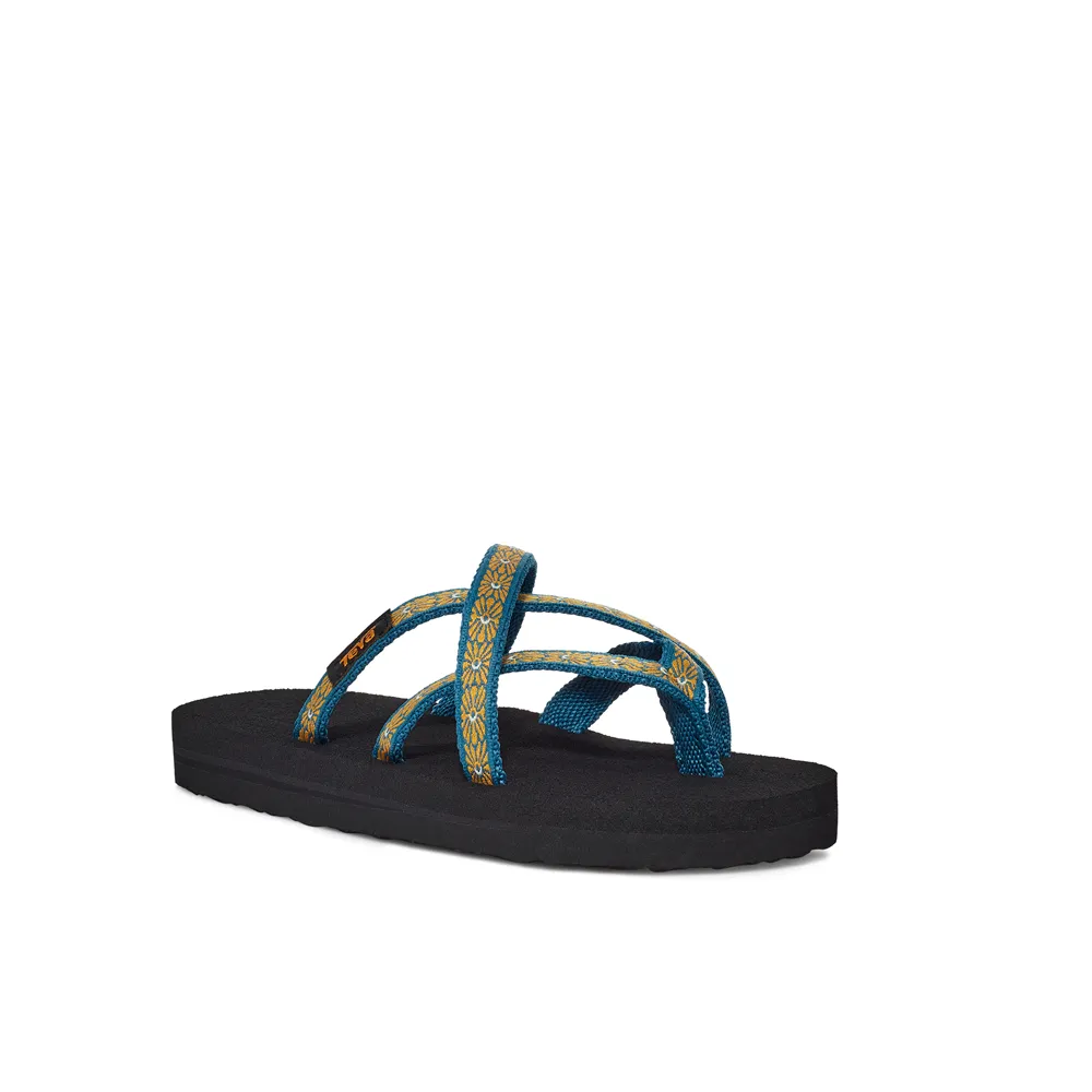 Little Kid's Teva Olowahu Color: Flower Loom Blue Coral