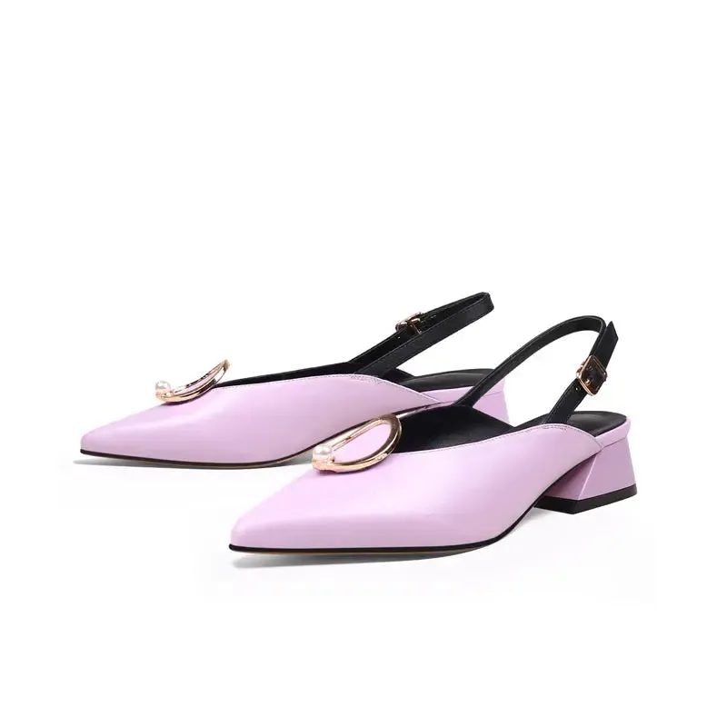 Louise Lilac Flat Sandals