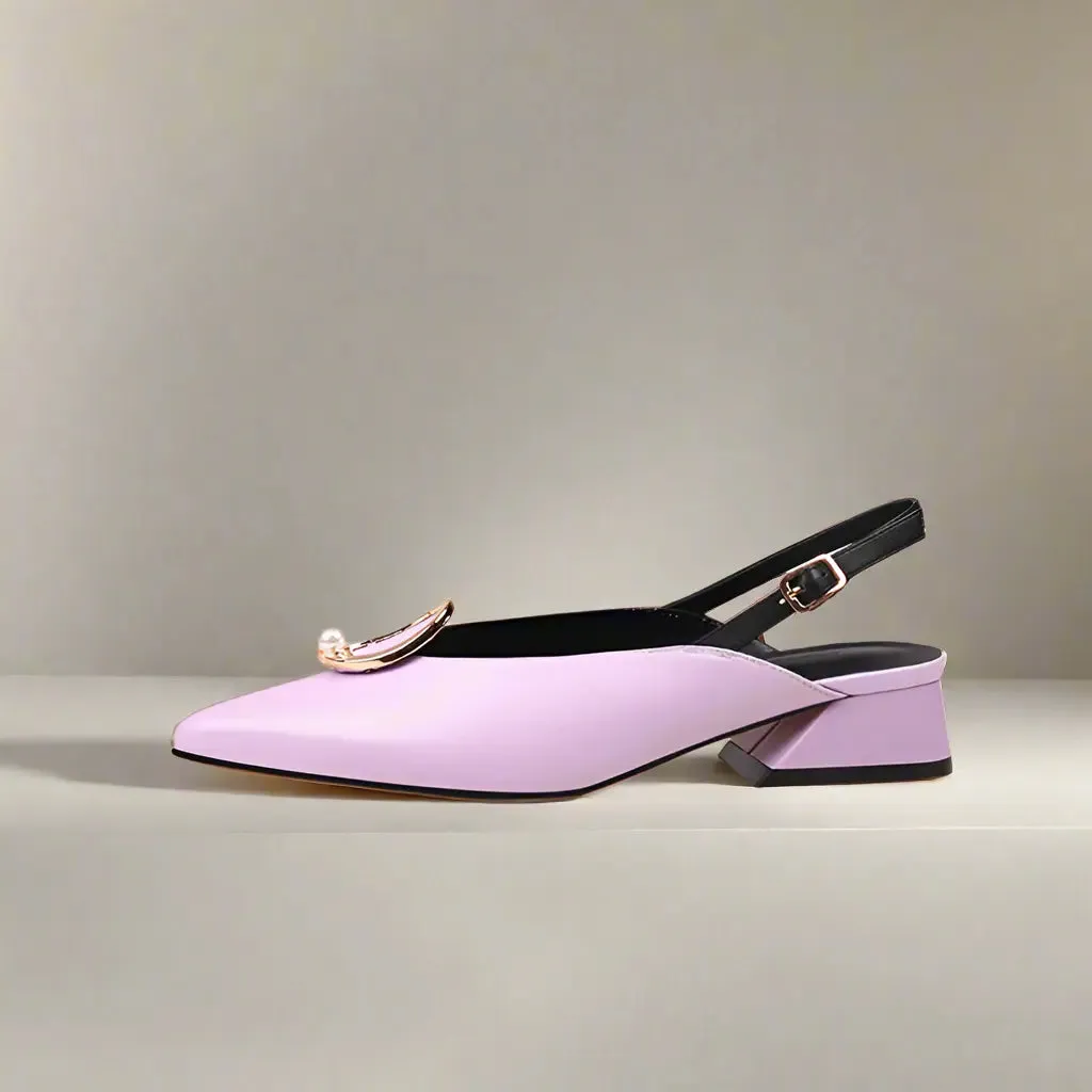 Louise Lilac Flat Sandals