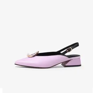 Louise Lilac Flat Sandals