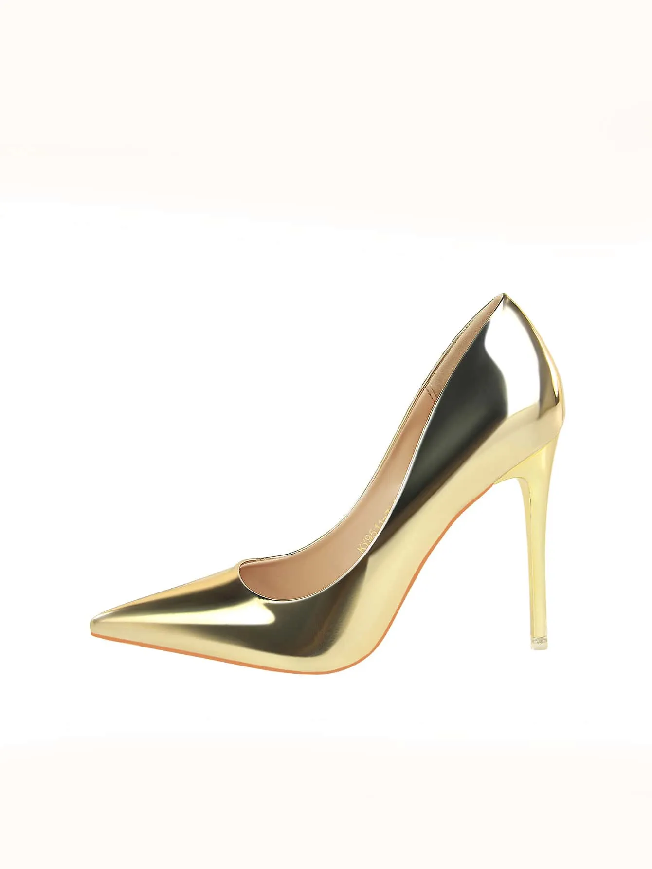 Metallic Point Toe Stiletto High Heeled Pumps