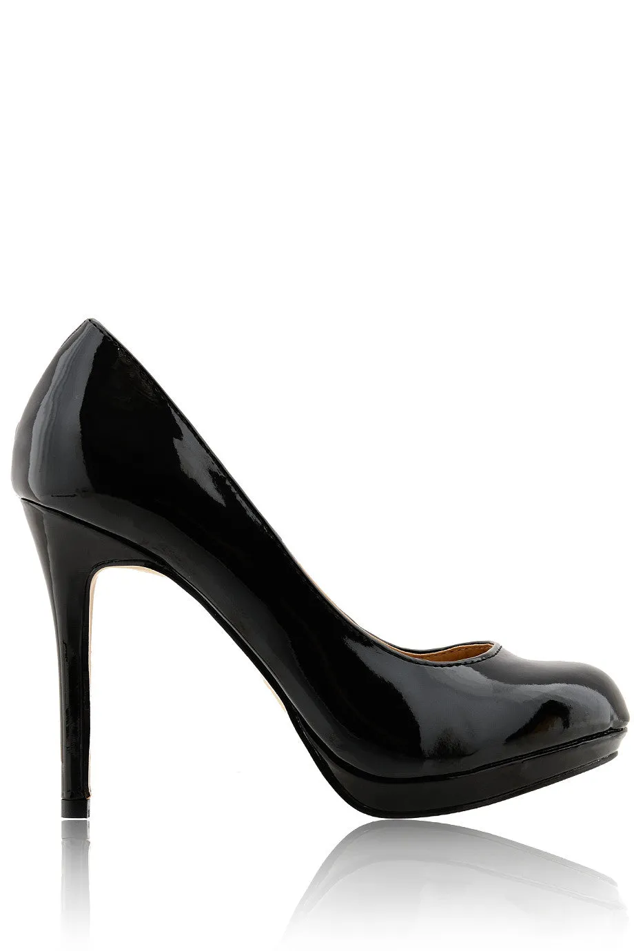 NELDA Black Patent Heels