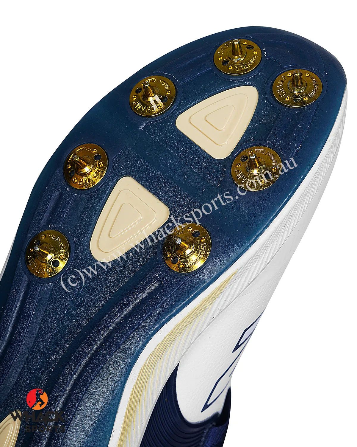 New Balance CK4040 N6 Bowling Cricket Shoes - Steel Spikes - White/Navy