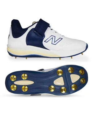 New Balance CK4040 N6 Bowling Cricket Shoes - Steel Spikes - White/Navy