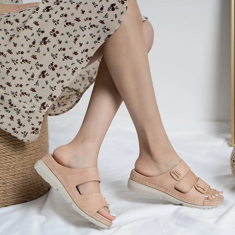 Owlkay Comfortable Sloping Heel Thick Bottom Sandals