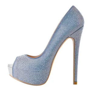 Pumps Queen Myteen (Silver blue)