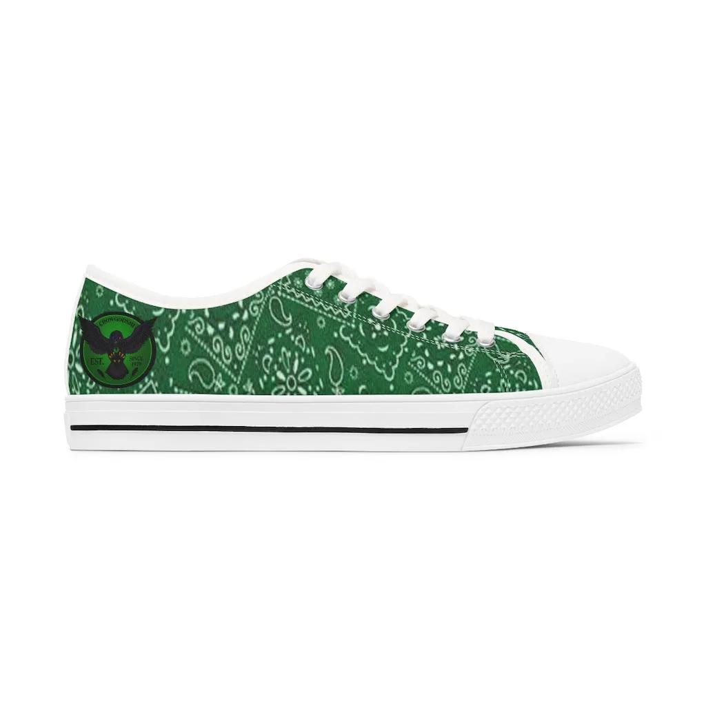 Women's Crowgodshi Green Colors Low Top Sneakers