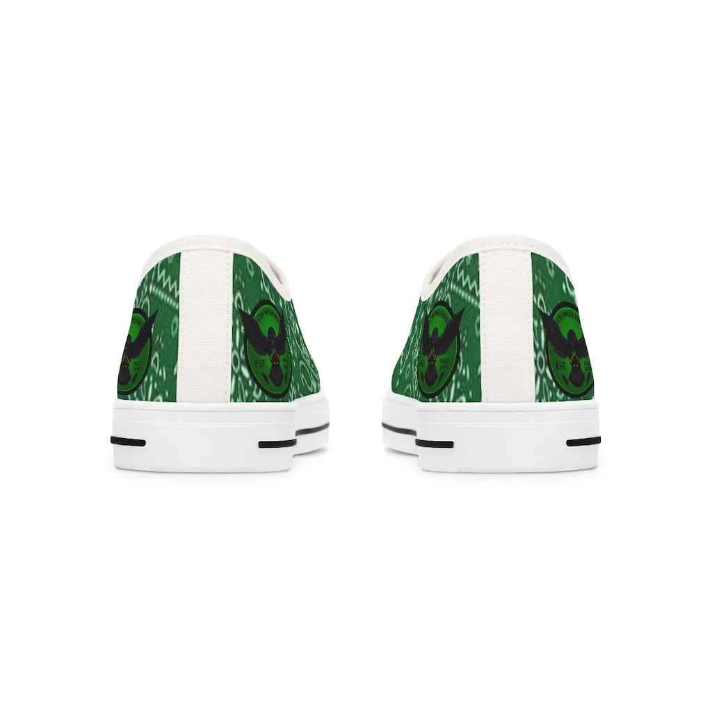 Women's Crowgodshi Green Colors Low Top Sneakers