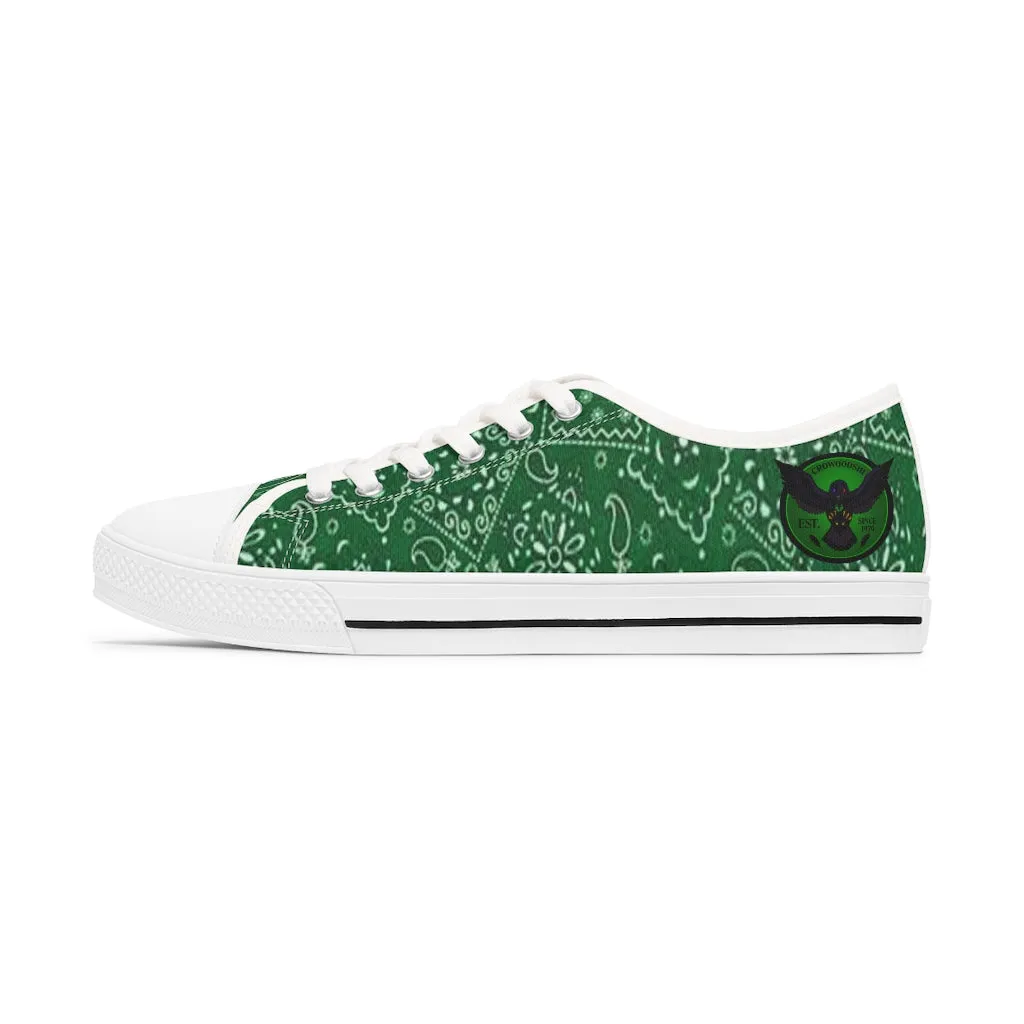 Women's Crowgodshi Green Colors Low Top Sneakers